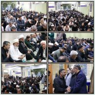 مراسم سوگواری سیدالشهدای خدمت و همراهان شهیدآیت الله رئیسی  با حضور پرشور مردم جزیره قشم در مسجد النبی(ص) 